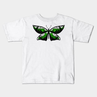 Fly With Pride: Neutrois Flag Butterfly Kids T-Shirt